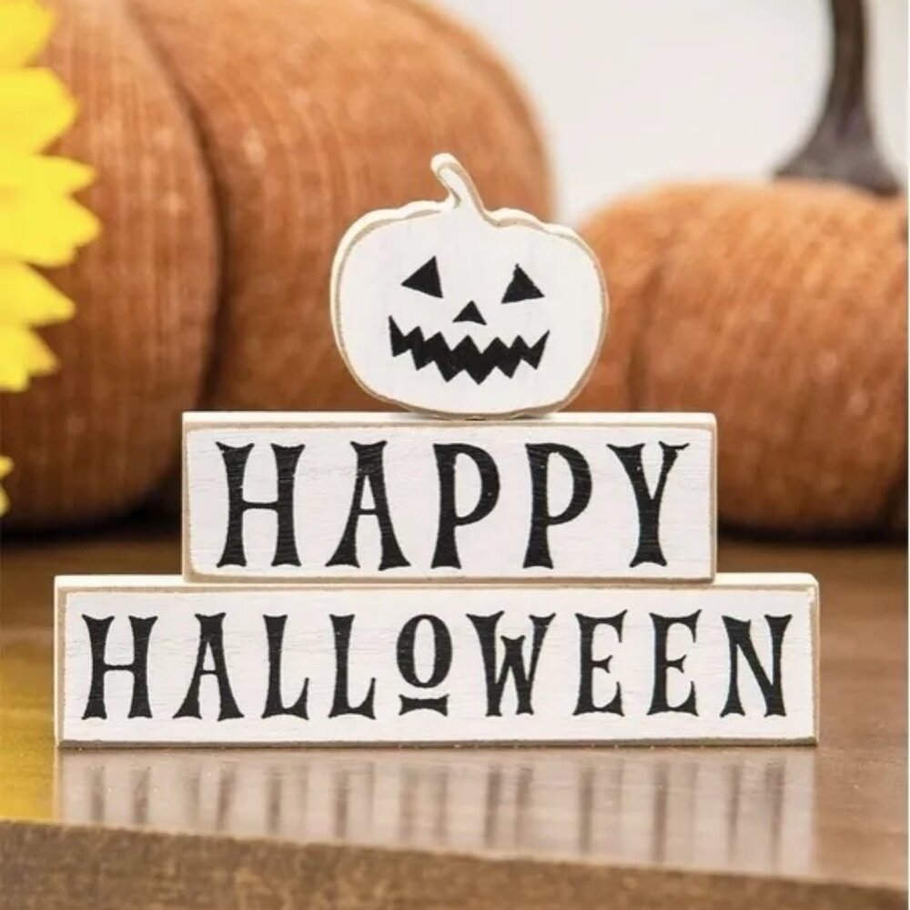 HALLOWEEN CLEARANCE!!!! ($5) Happy Halloween Pumpkin Blocks